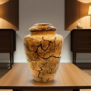 Wooden Cremation Urn, Urn for Human Ashes, Adult Urn, Keepsake Urn, Memorial Urn in Jar Shape