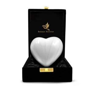 Heart Shaped Urns for Human Ashes - Handcrafted Cremation Urn Heart Metallic - Funeral Urn for Ashes Men & Women