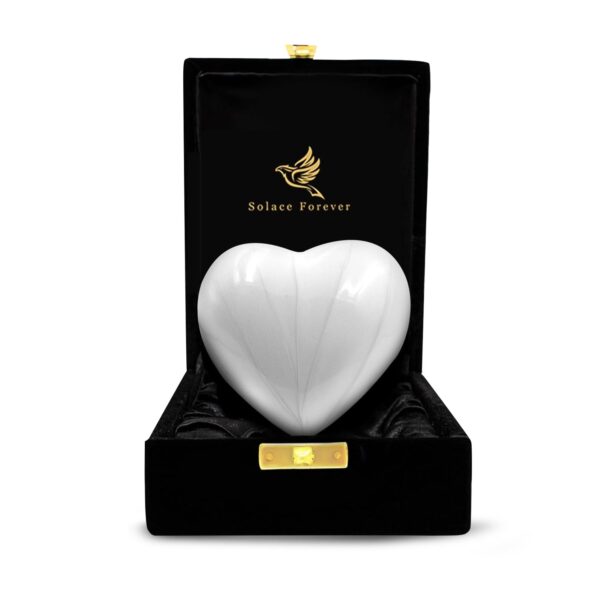 Heart Shaped Urns for Human Ashes - Handcrafted Cremation Urn Heart Metallic - Funeral Urn for Ashes Men & Women