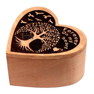 Memorial Wooden Urns Box | Handmade Wooden Urns for Human/Pet Ashes Adult | Wooden Cremation Urns for Ashes Engraving