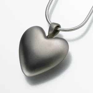 white bronze heart pendant
