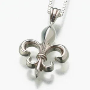 Home sterling silver fleur de lis pendant cremation jewelry