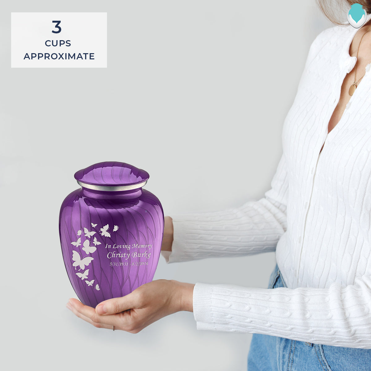 medium embrace pearl purple butterfly cremation urn medium embrace pearl purple butterfly cremation urn