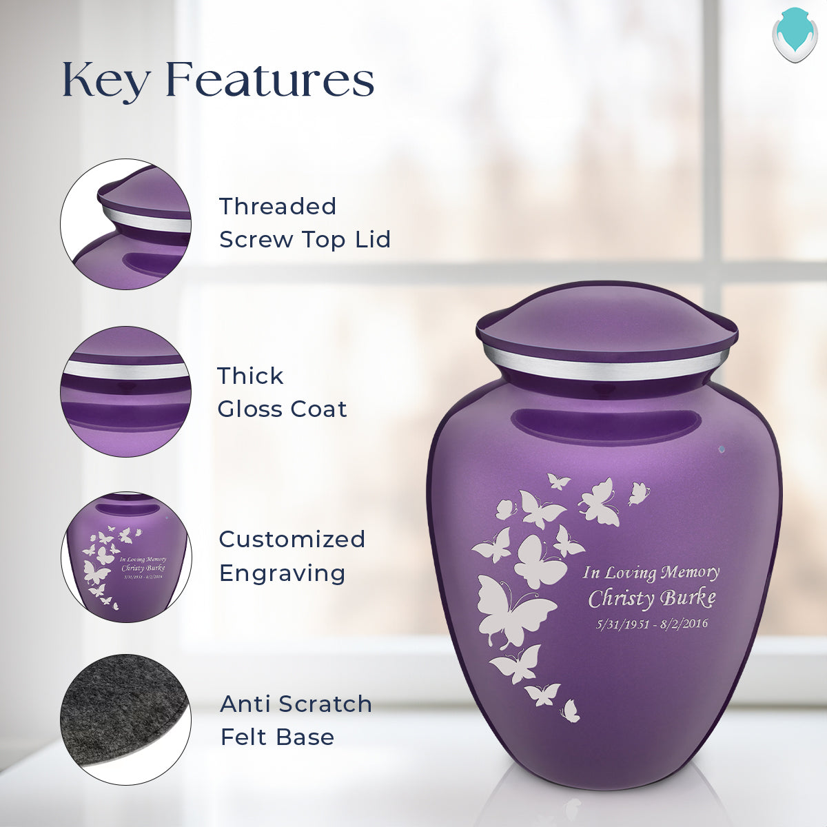 adult embrace purple butterfly cremation urn adult embrace purple butterfly cremation urn