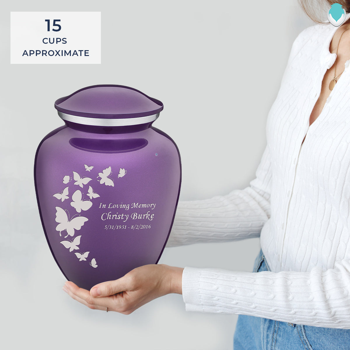 adult embrace purple butterfly cremation urn adult embrace purple butterfly cremation urn
