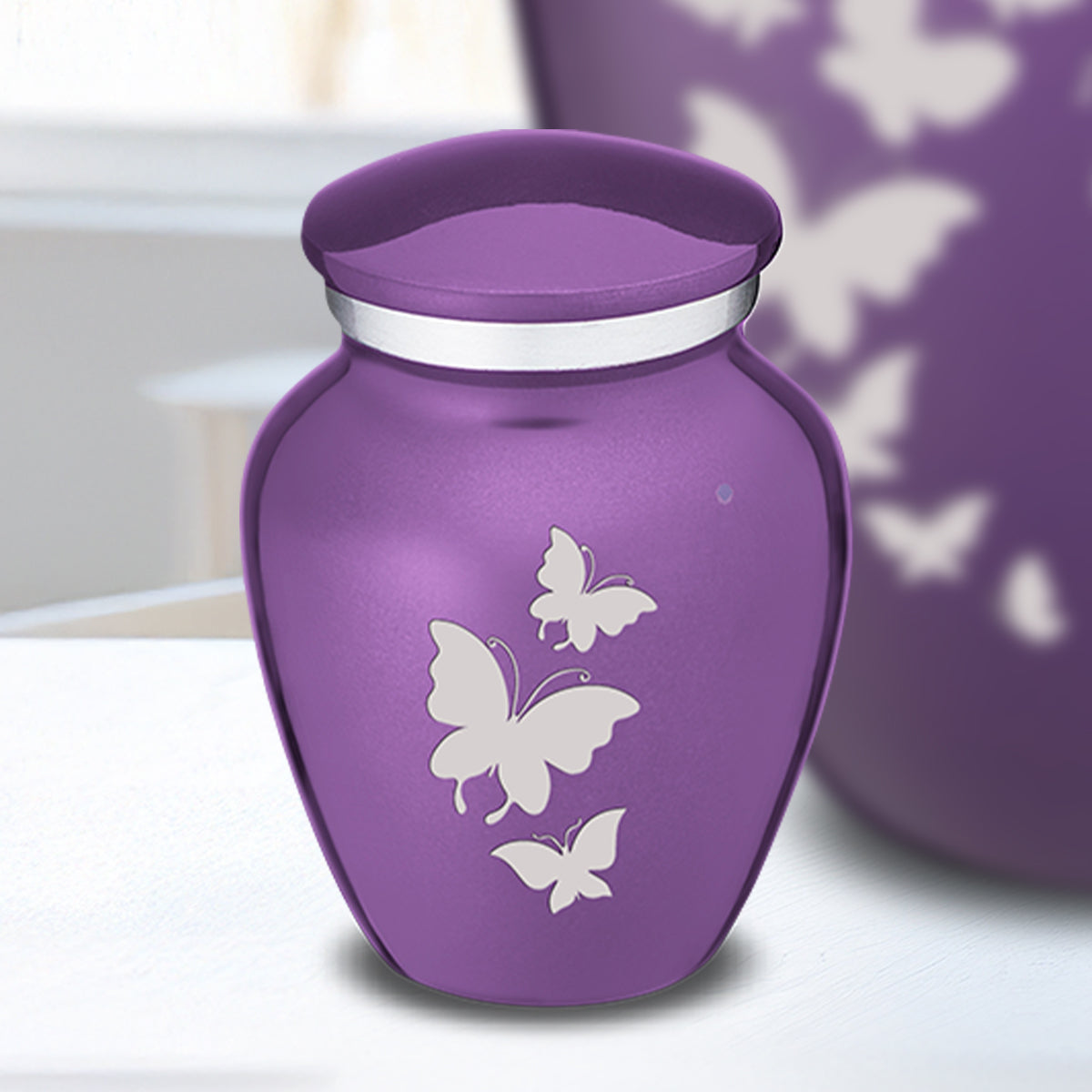 keepsake embrace purple butterflies cremation urn keepsake embrace purple butterflies cremation urn