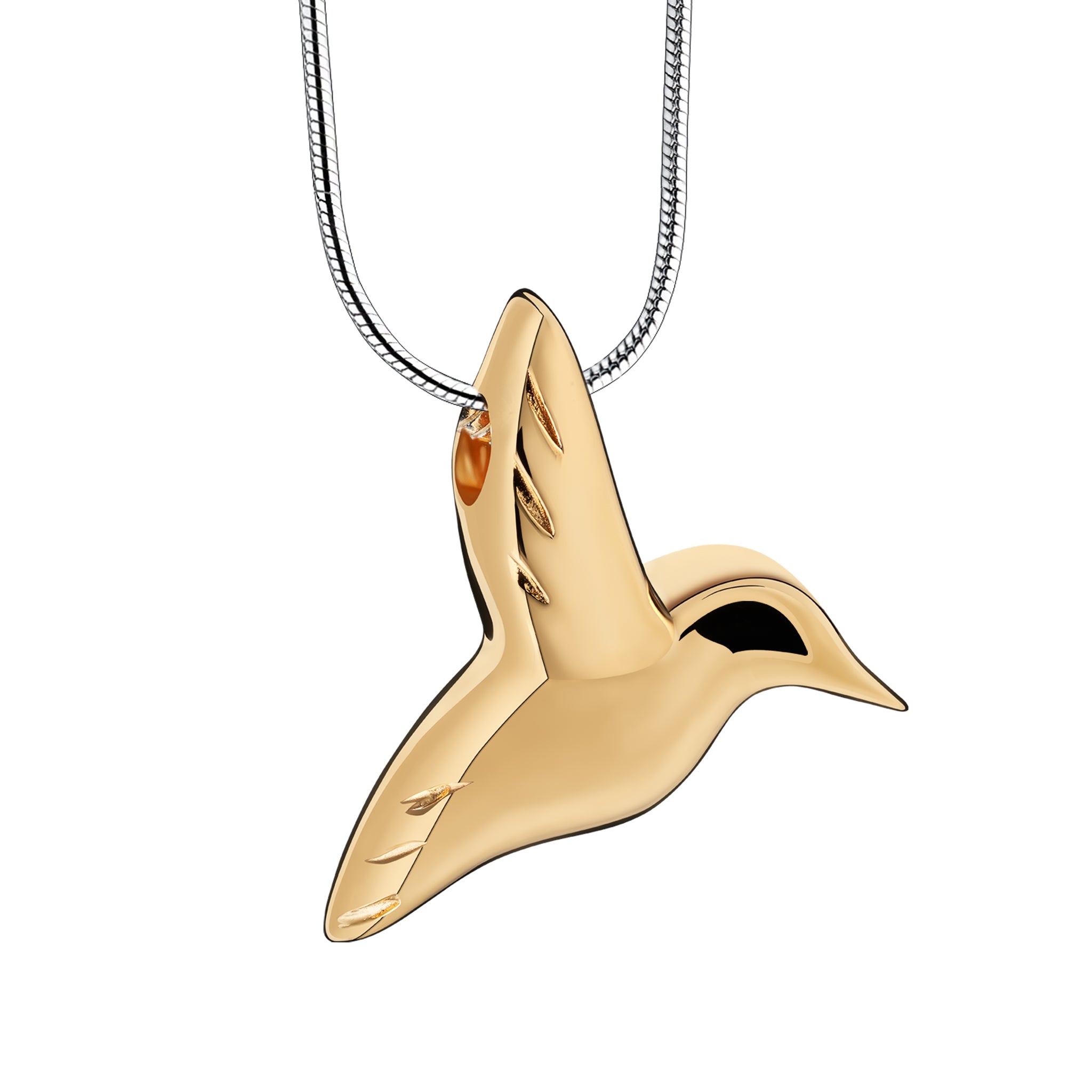 hummingbird gold vermeil cremation pendant hummingbird gold vermeil cremation pendant