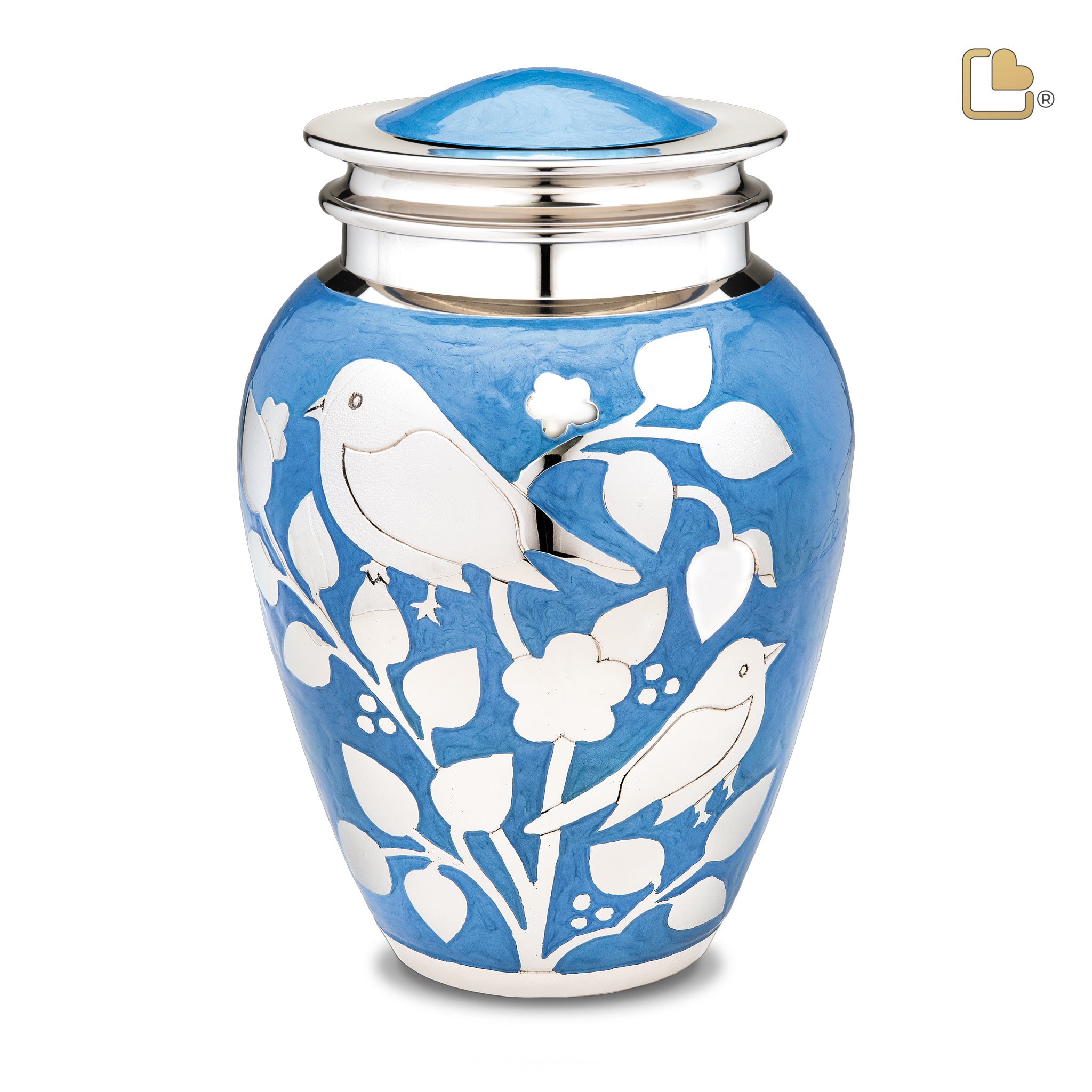 adult silver blessing birds cremation urn adult silver blessing birds cremation urn
