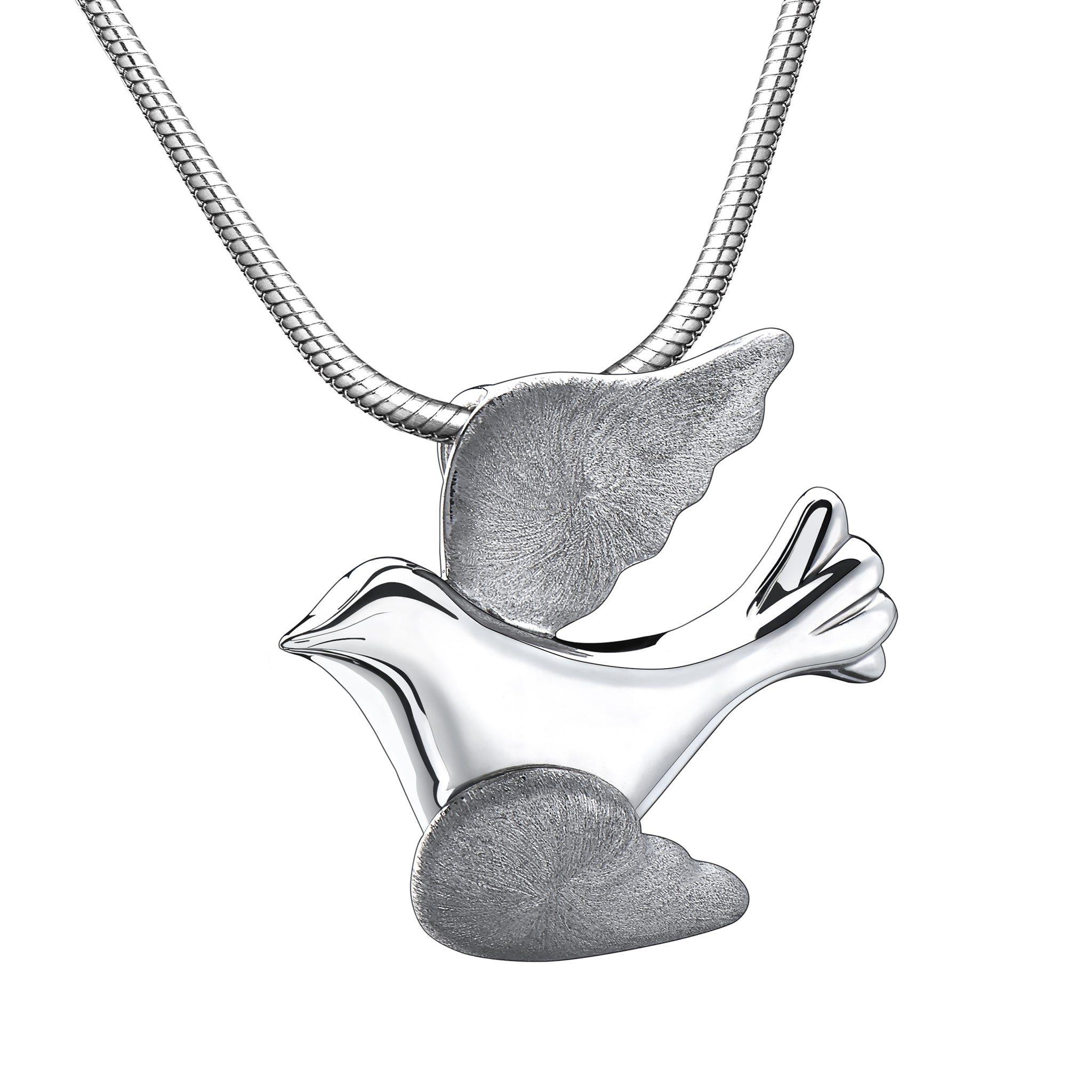 flying dove two tone rhodium plated sterling silver cremation pendant flying dove two tone rhodium plated sterling silver cremation pendant