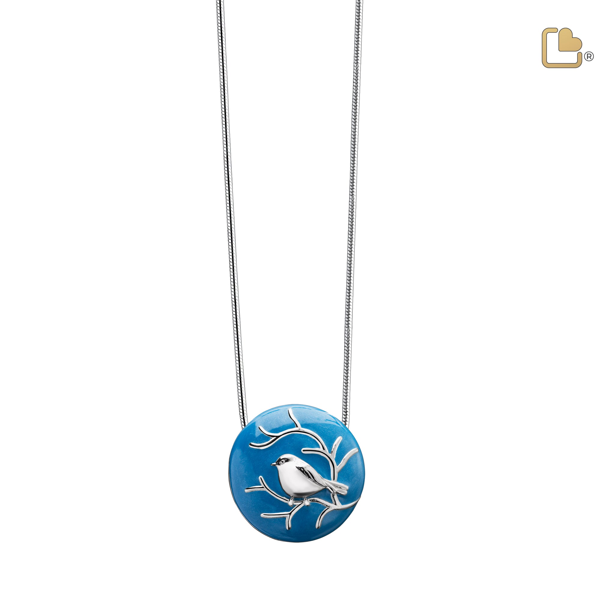 blessing birds blue sterling silver cremation pendant blessing birds blue sterling silver cremation pendant