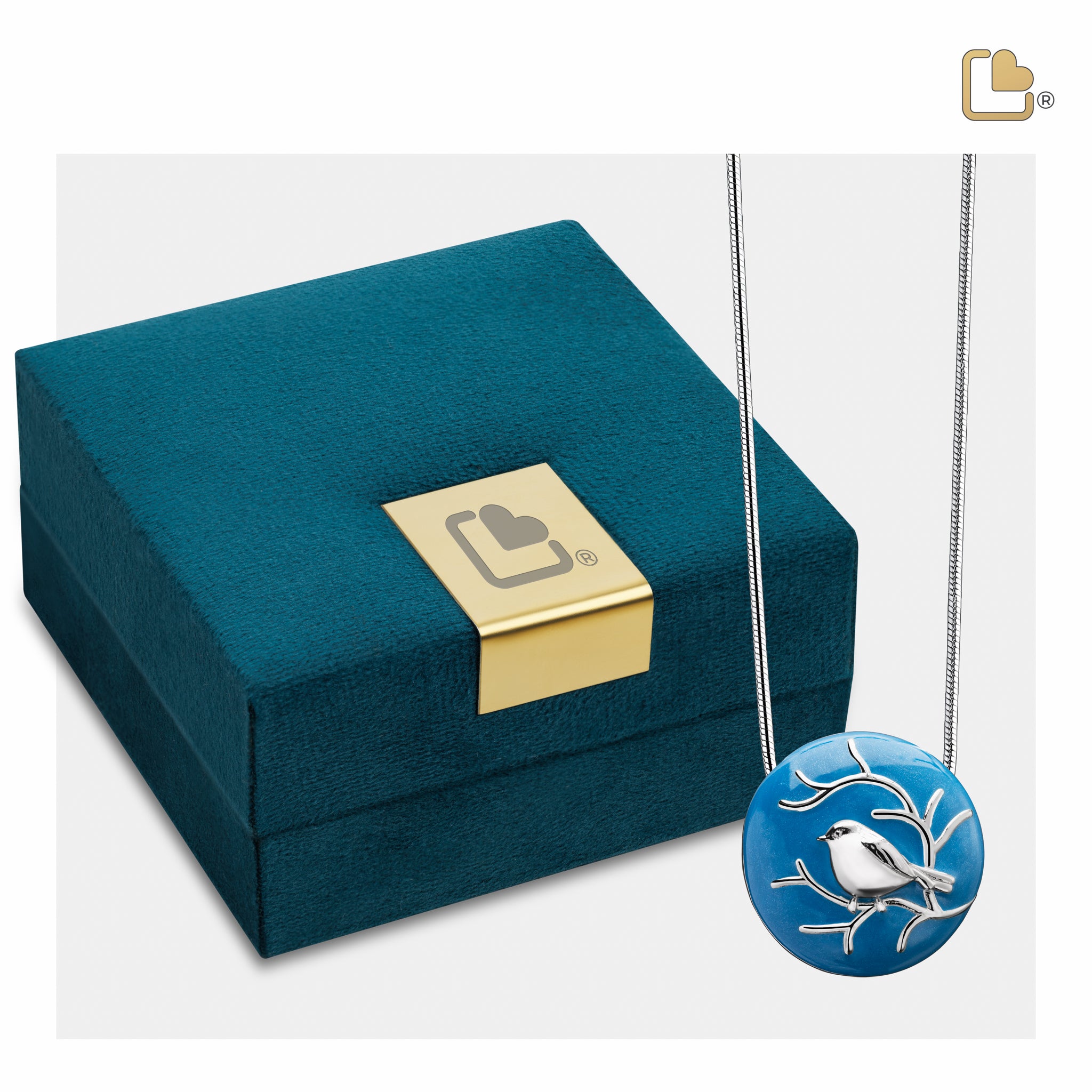 blessing birds blue sterling silver cremation pendant blessing birds blue sterling silver cremation pendant