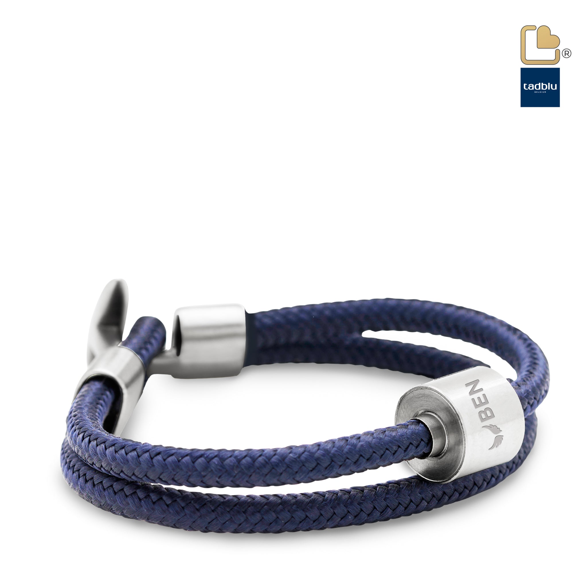 navy blue tadblu naval cord men’s cremation bead bracelet navy blue tadblu naval cord men’s cremation bead bracelet