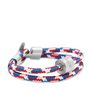 tommy red blue tadblu naval cord men’s cremation bead bracelet