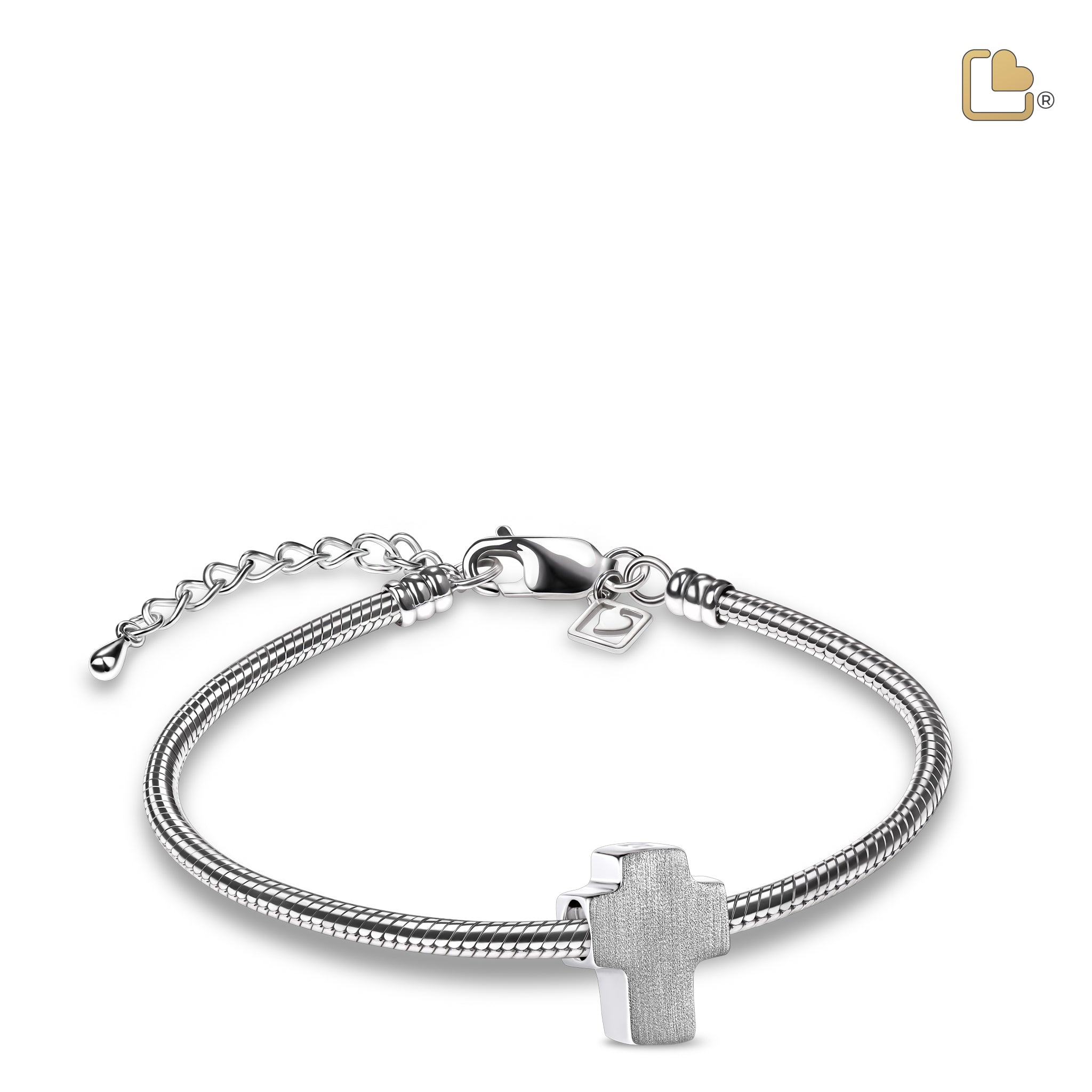 cross two tone sterling silver cremation bracelet bead cross two tone sterling silver cremation bracelet bead