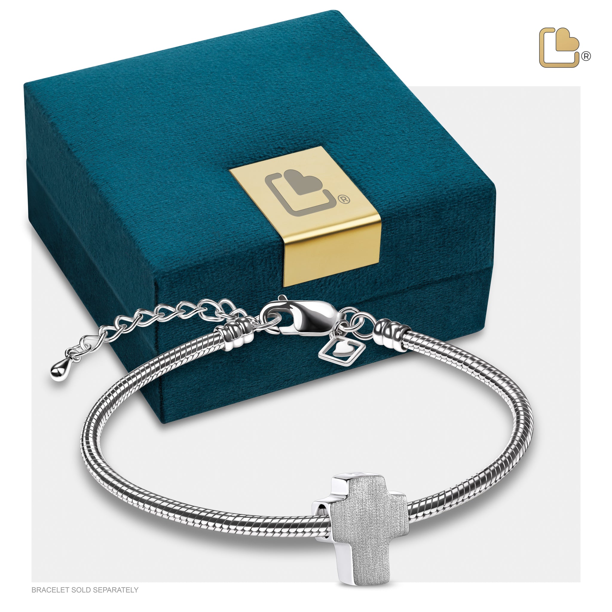 cross two tone sterling silver cremation bracelet bead cross two tone sterling silver cremation bracelet bead