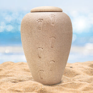 shiftingsand footprints standard adult urn eco sand
