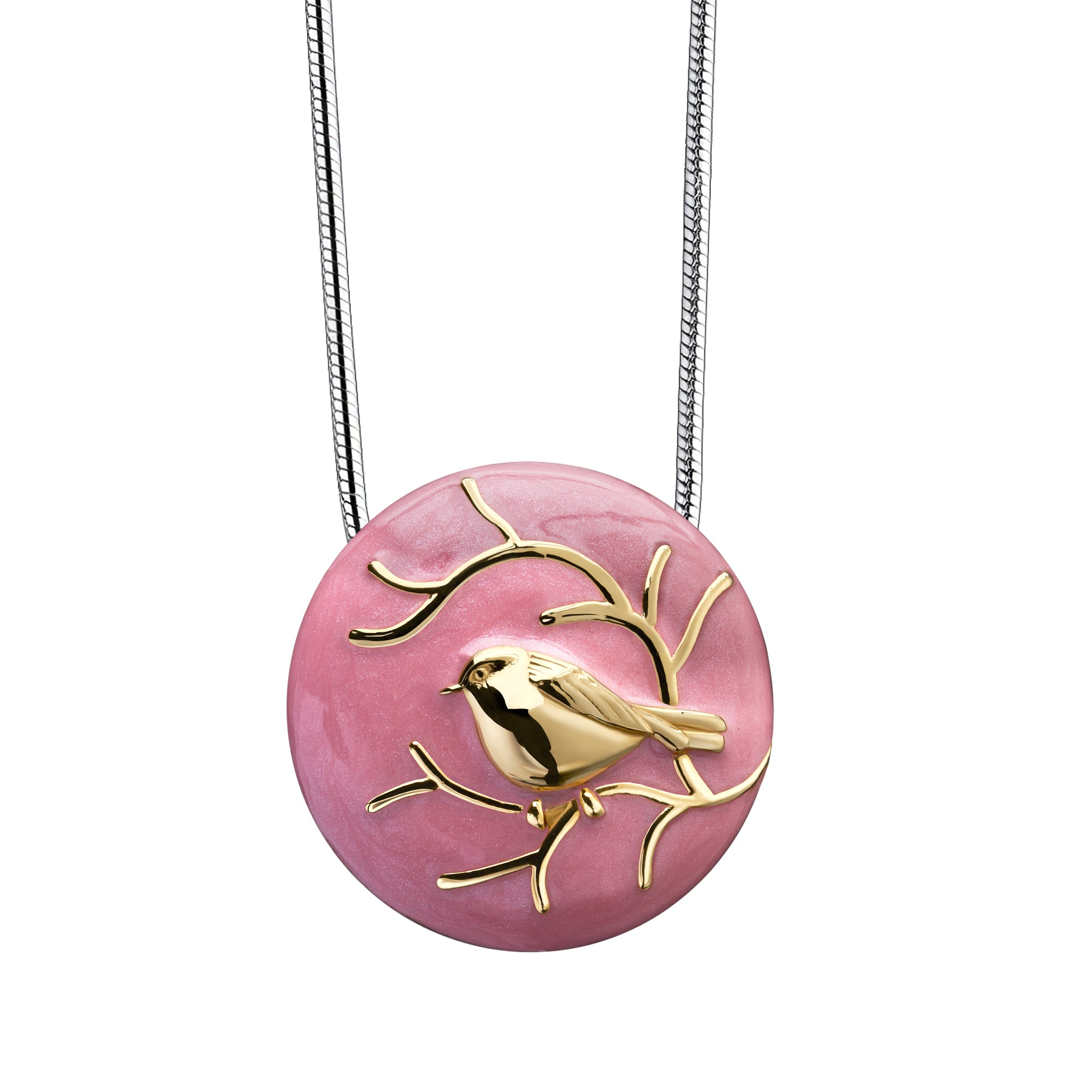 blessing birds pink gold vermeil sterling silver cremation pendant blessing birds pink gold vermeil sterling silver cremation pendant