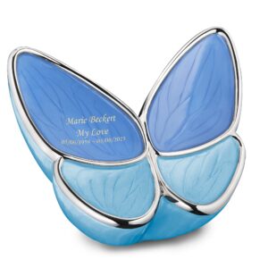 adult wings of hope butterfly blue cremation urn