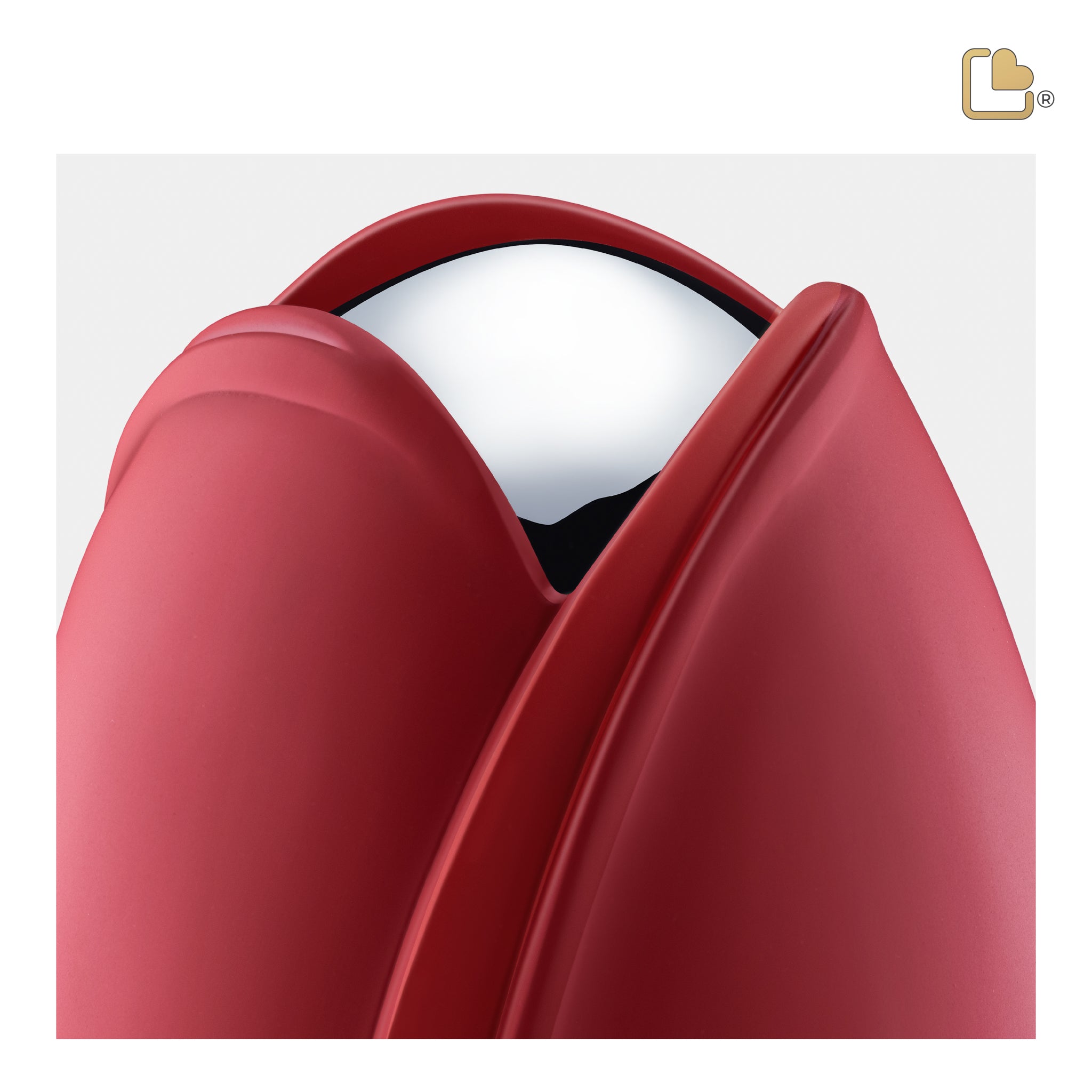 tulip standard adult urn red & polished silver tulip standard adult urn red & polished silver