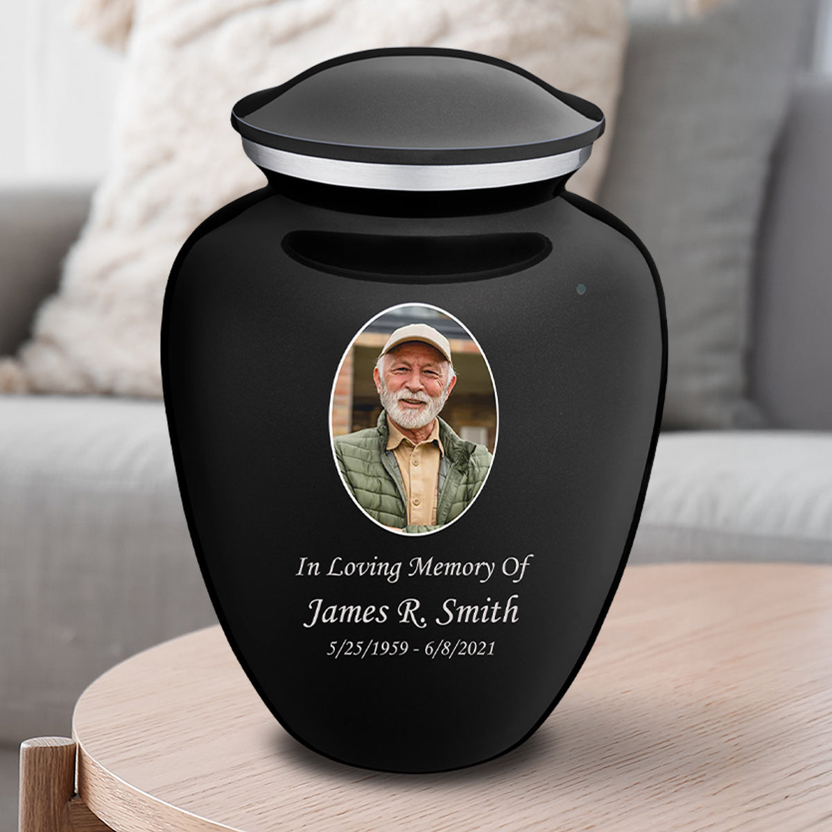 adult embrace black portrait cremation urn adult embrace black portrait cremation urn