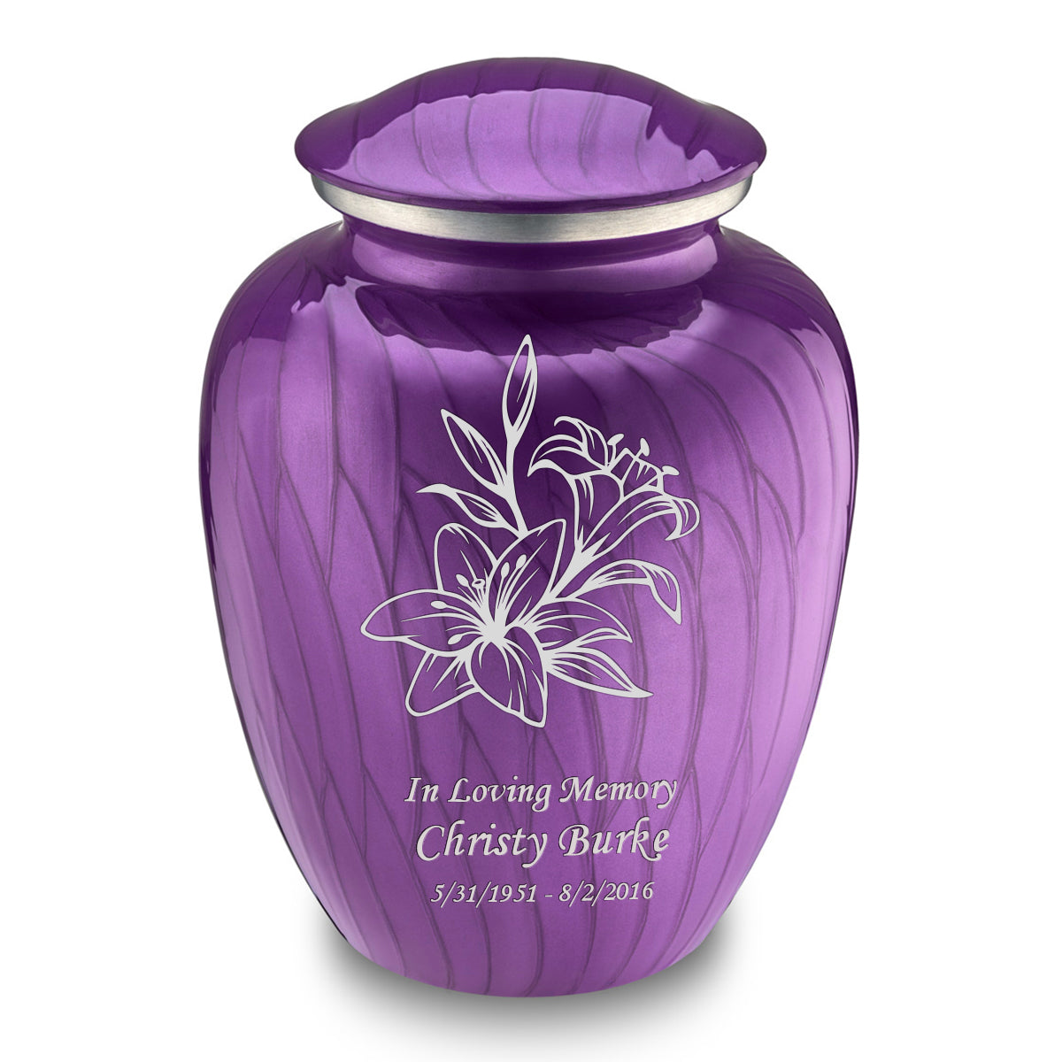 adult embrace pearl purple lily cremation urn adult embrace pearl purple lily cremation urn