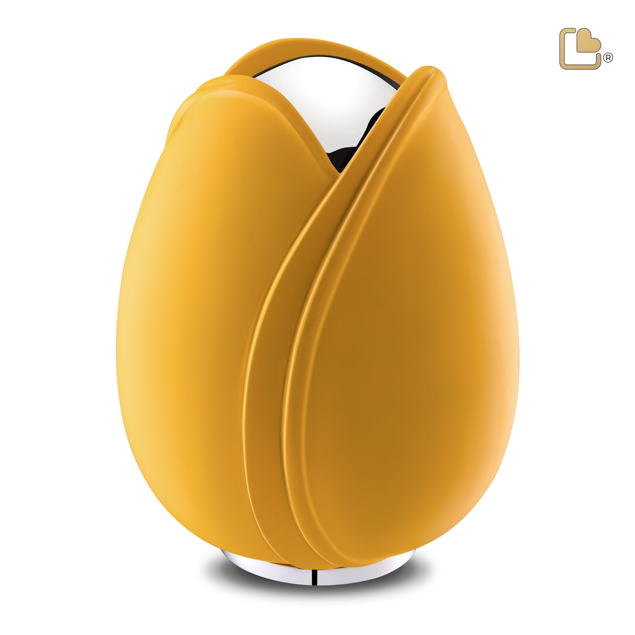 tulip standard adult urn yellow & polished silver tulip standard adult urn yellow & polished silver