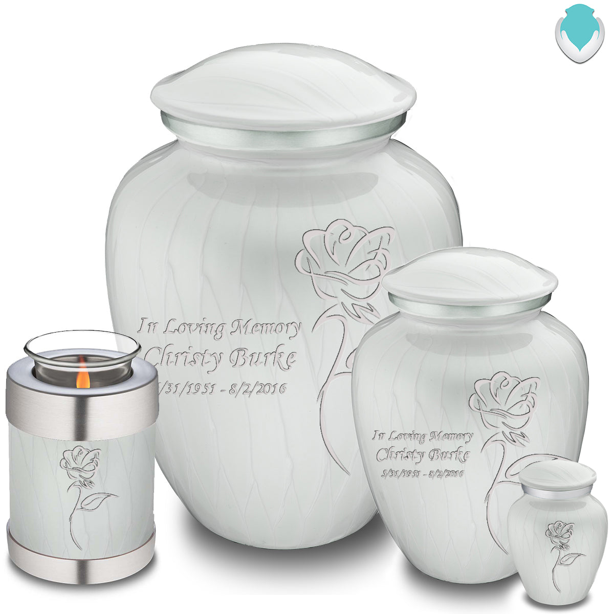 adult embrace pearl white rose cremation urn adult embrace pearl white rose cremation urn