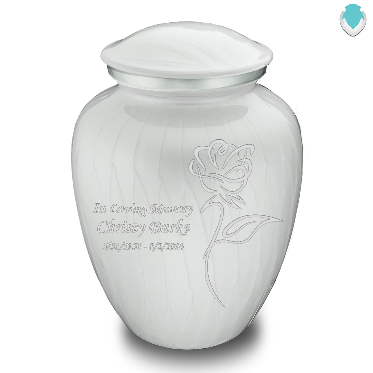 adult embrace pearl white rose cremation urn adult embrace pearl white rose cremation urn