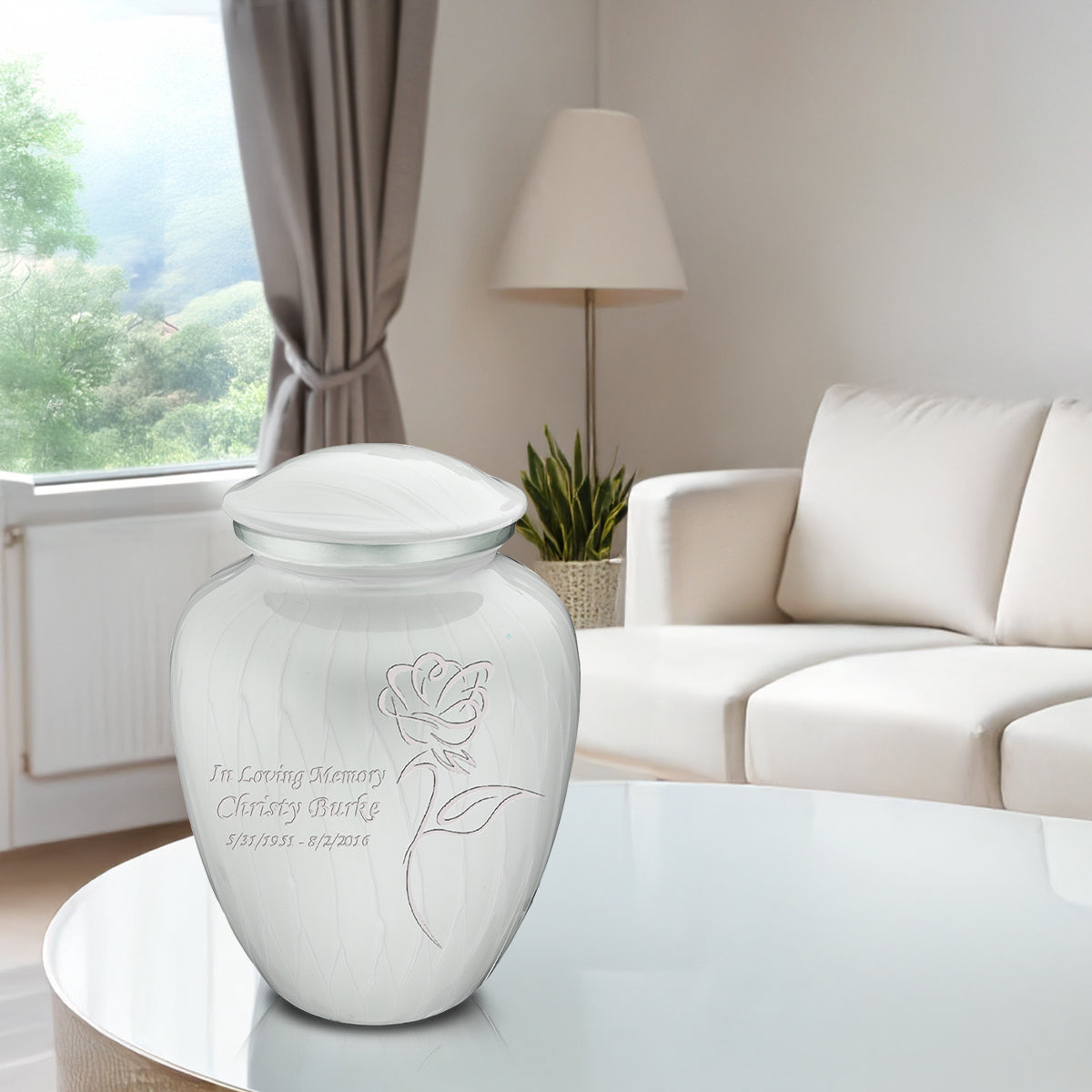adult embrace pearl white rose cremation urn adult embrace pearl white rose cremation urn
