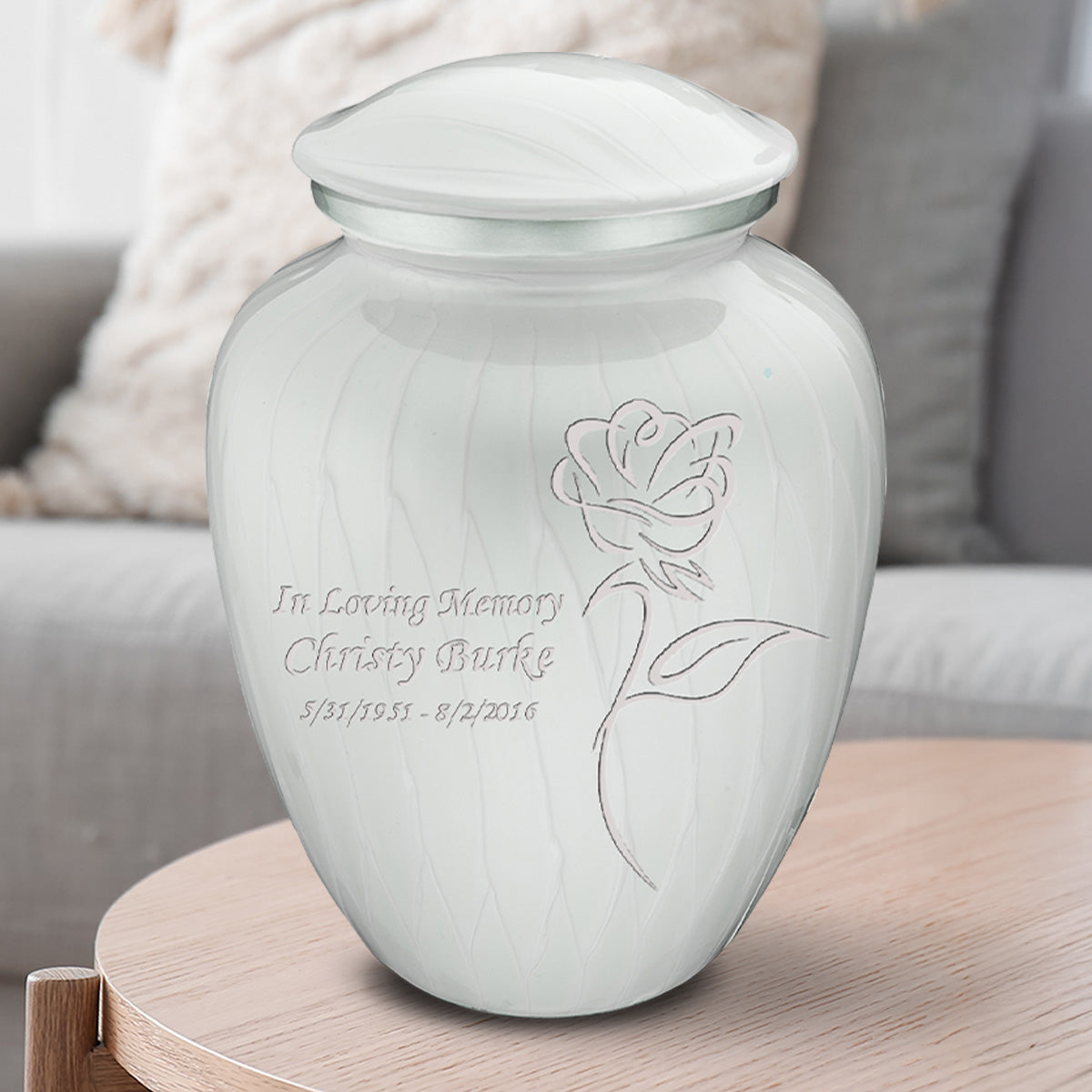 adult embrace pearl white rose cremation urn adult embrace pearl white rose cremation urn