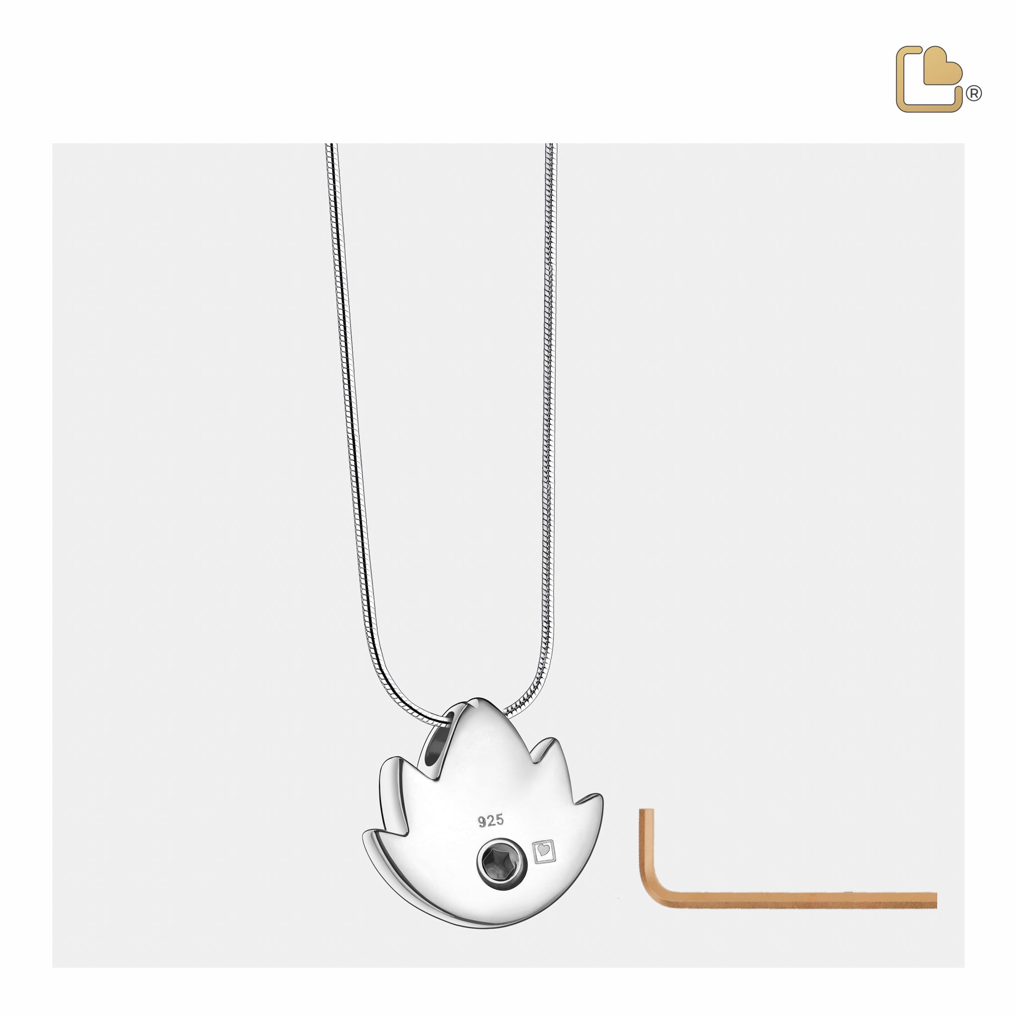 lotus with clear crystal sterling silver cremation pendant lotus with clear crystal sterling silver cremation pendant