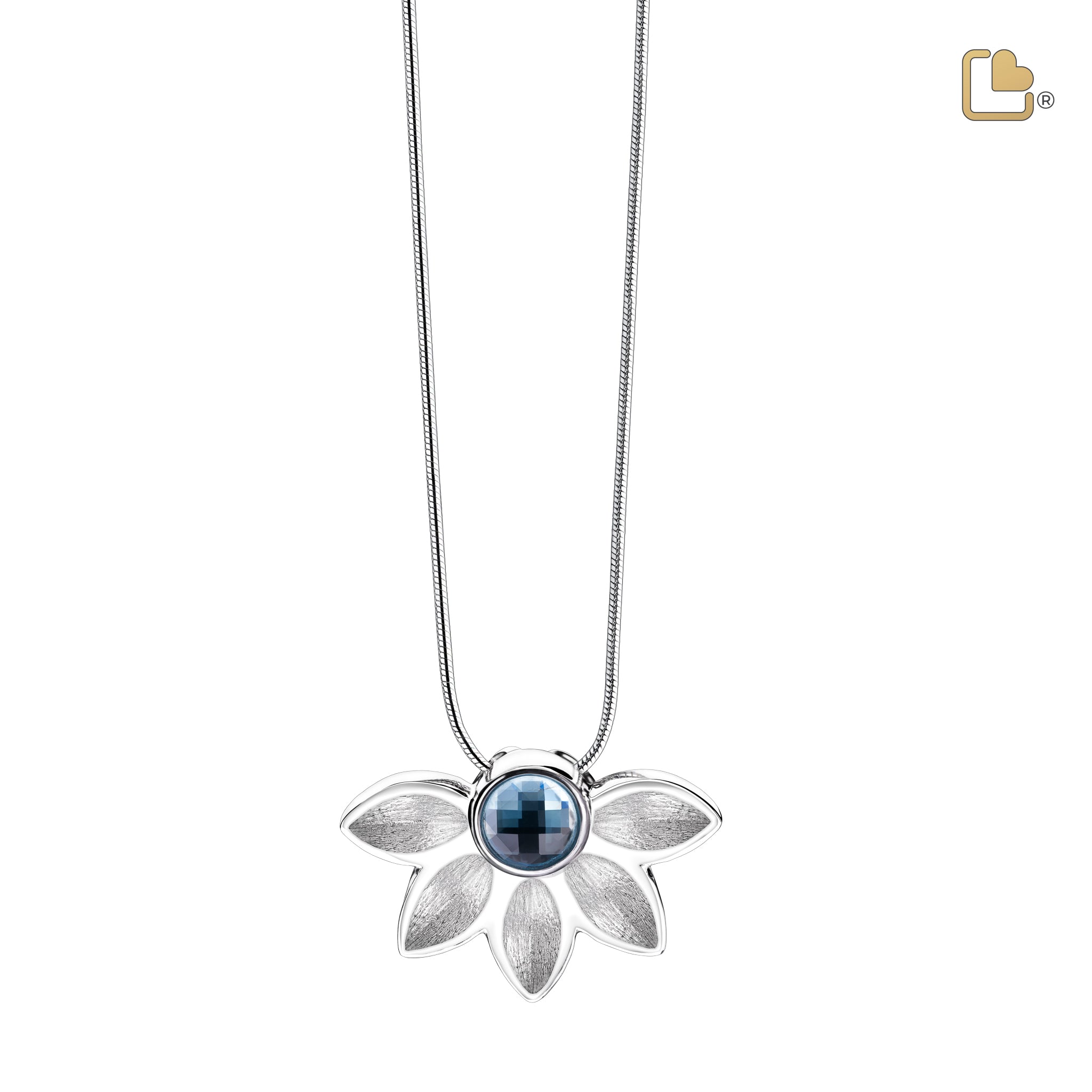 azure with blue swarovski crystal two tone sterling silver cremation pendant azure with blue swarovski crystal two tone sterling silver cremation pendant