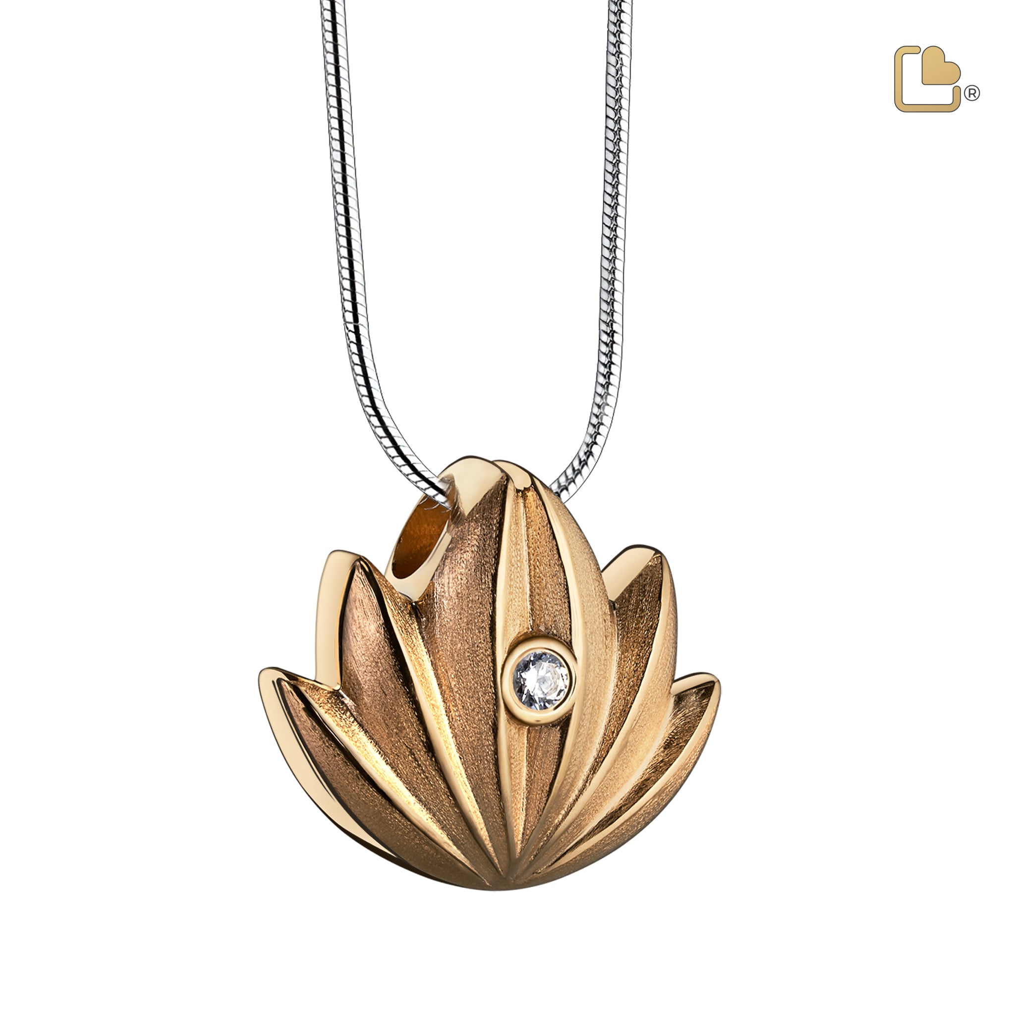 gold lotus sterling silver cremation pendant gold lotus sterling silver cremation pendant