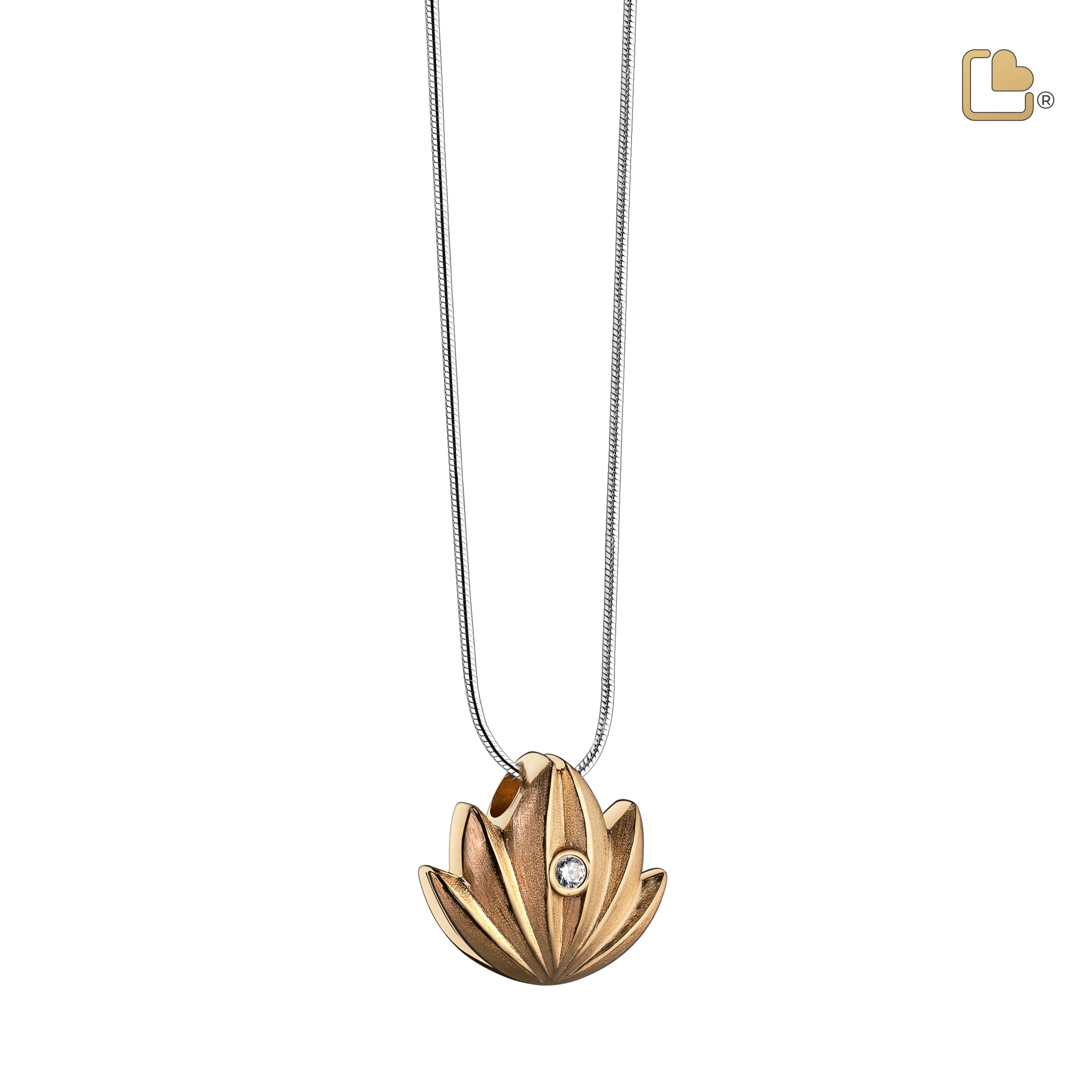 gold lotus sterling silver cremation pendant gold lotus sterling silver cremation pendant