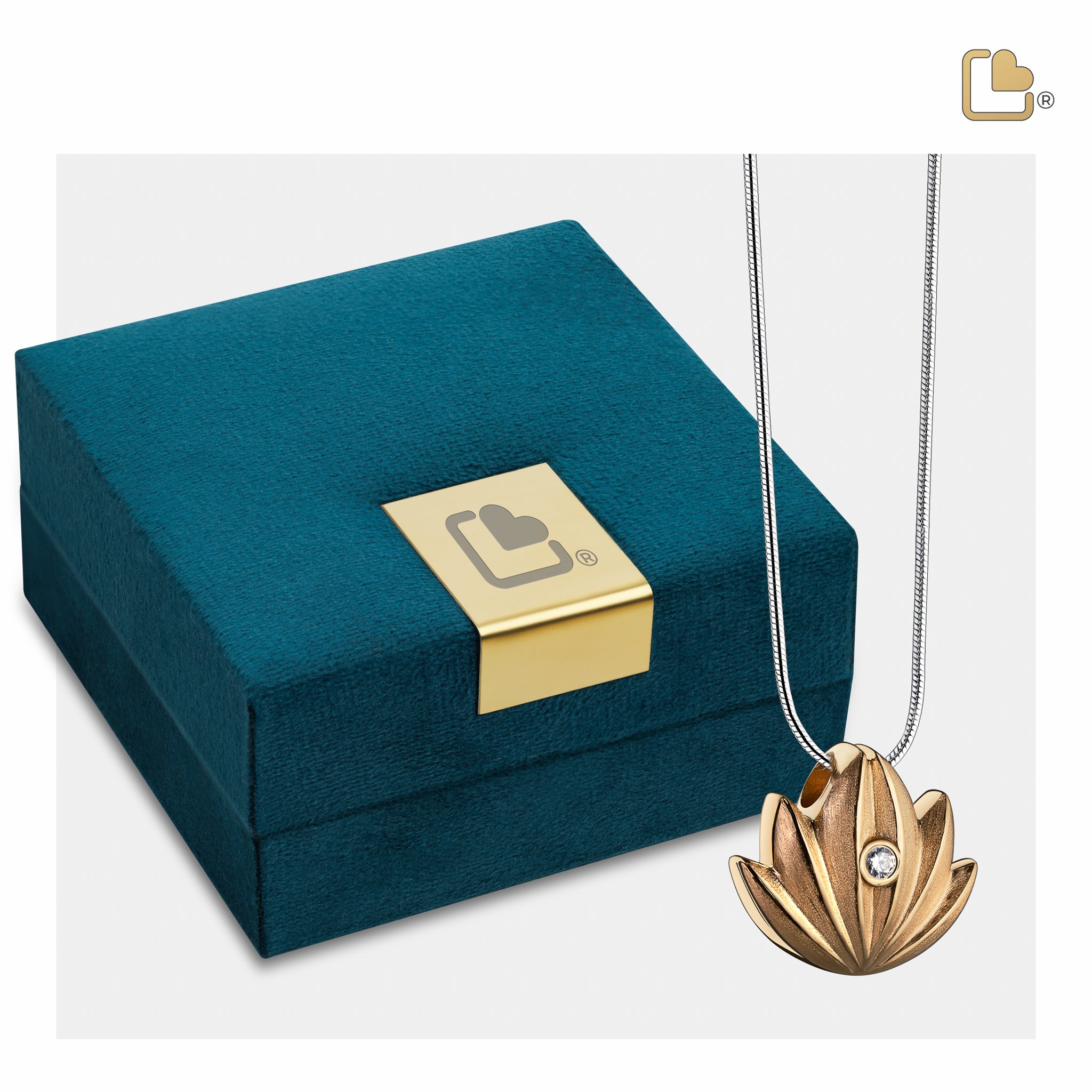 gold lotus sterling silver cremation pendant gold lotus sterling silver cremation pendant