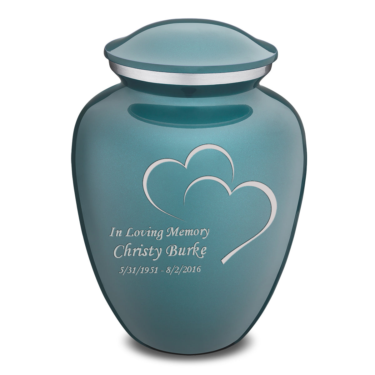 adult embrace teal hearts cremation urn adult embrace teal hearts cremation urn