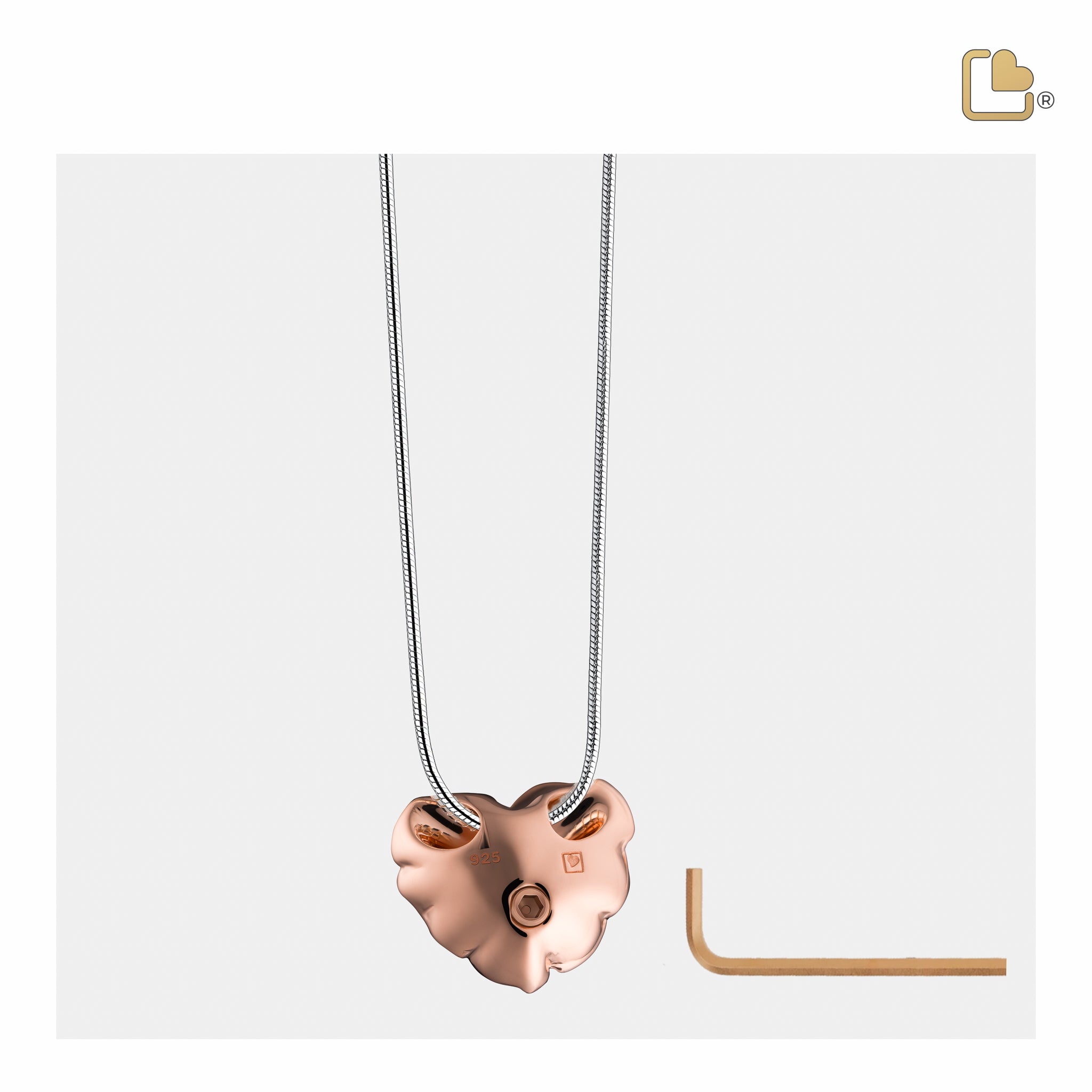 loverose rose gold vermeil sterling silver cremation pendant loverose rose gold vermeil sterling silver cremation pendant