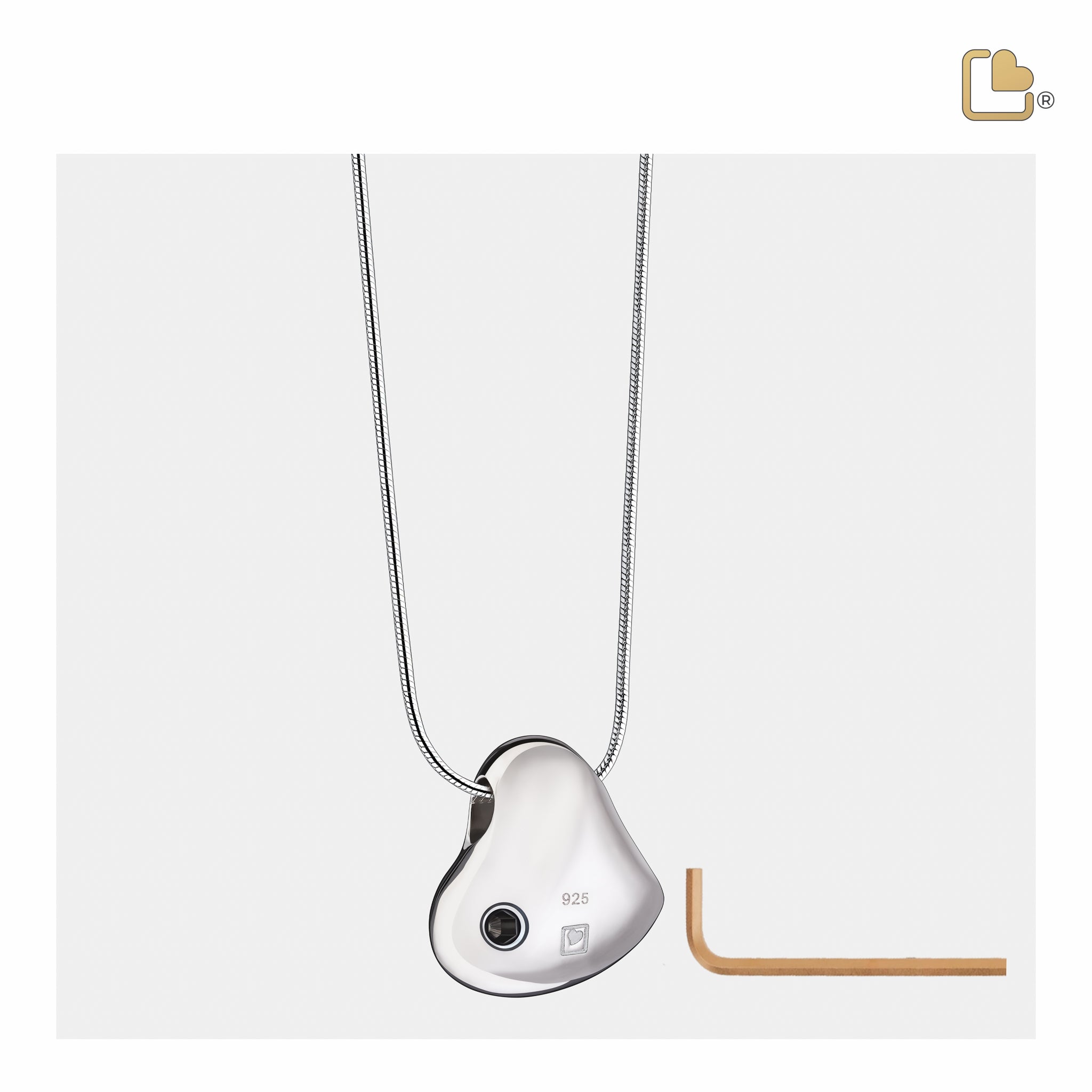 leaning heart with paw prints two tone rhodium plated sterling silver cremation pendant leaning heart with paw prints two tone rhodium plated sterling silver cremation pendant