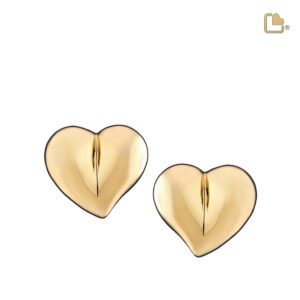 loveheart gold vermeil sterling silver stud earrings