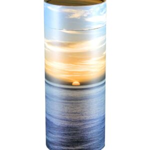 ocean sunset scattering tube cremation urn