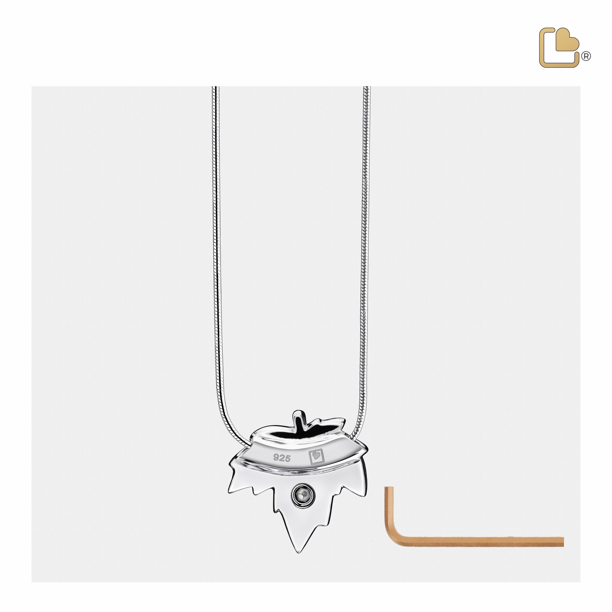 autumn leaf sterling silver cremation pendant autumn leaf sterling silver cremation pendant