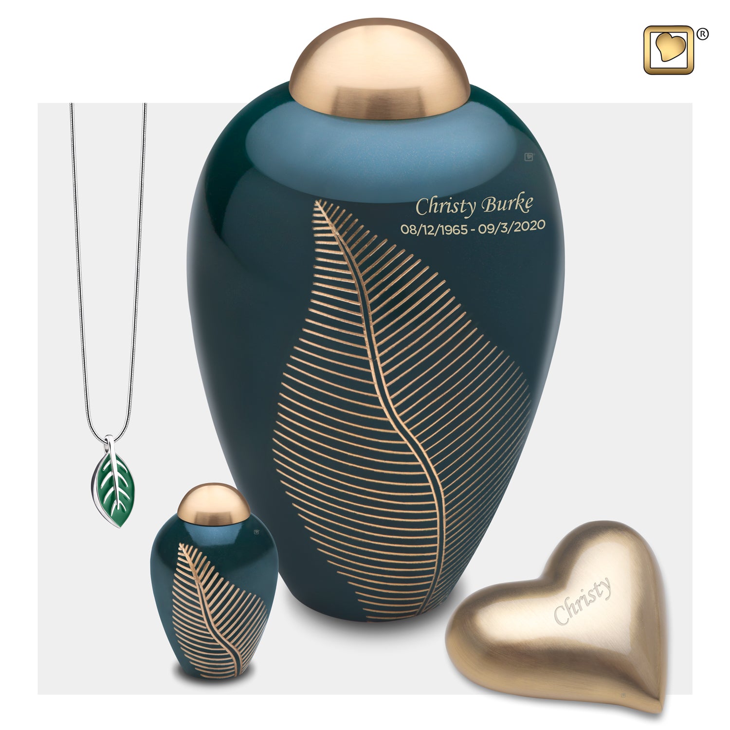 adult emerald leaf cremation urn comfort by loveurns adult emerald leaf cremation urn comfort by loveurns