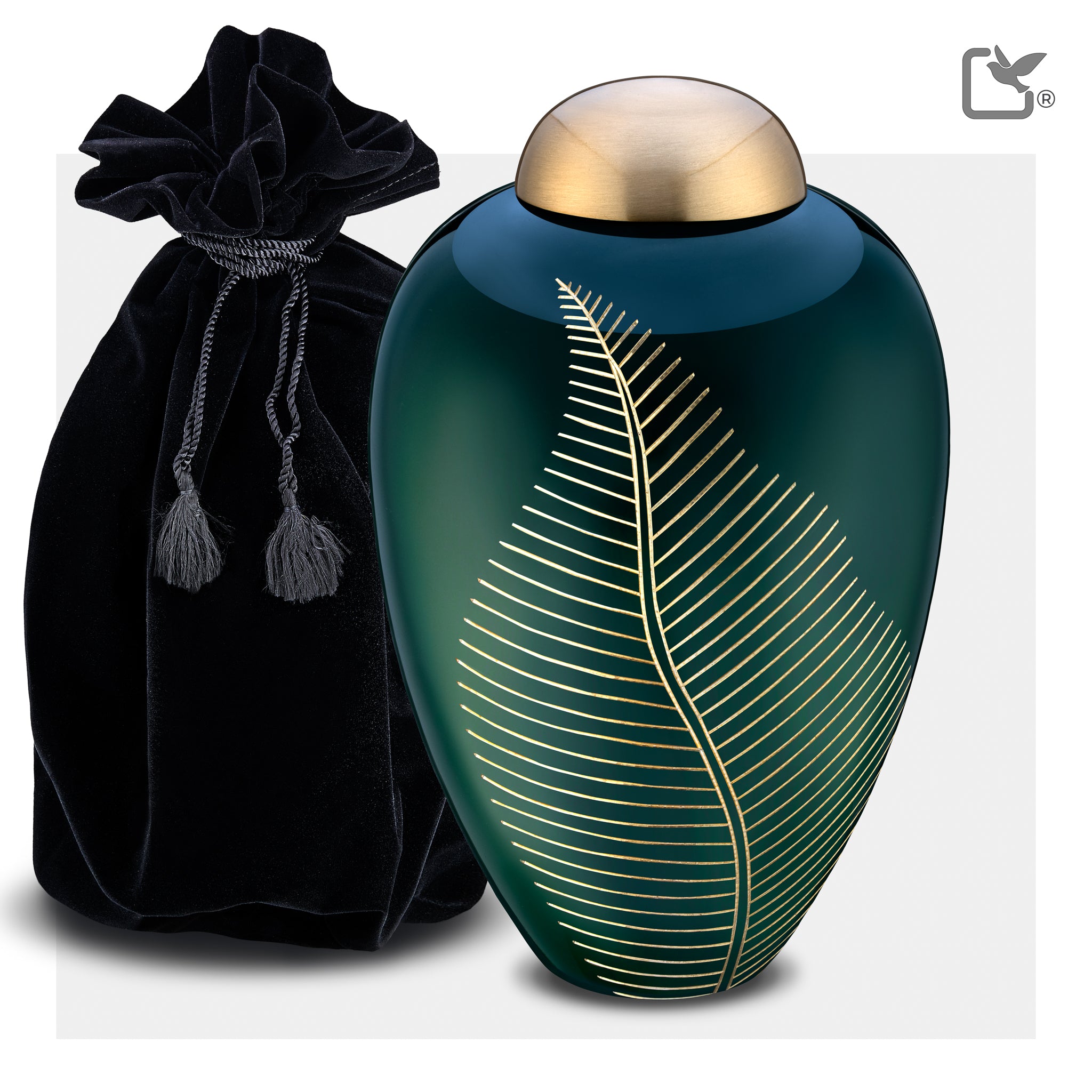 adult emerald leaf cremation urn comfort by loveurns adult emerald leaf cremation urn comfort by loveurns