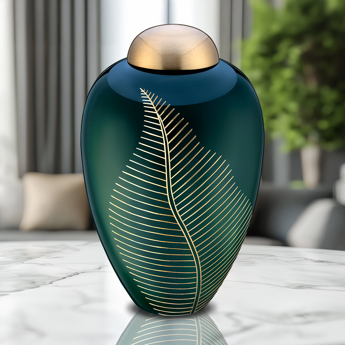 adult emerald leaf cremation urn comfort by loveurns adult emerald leaf cremation urn comfort by loveurns