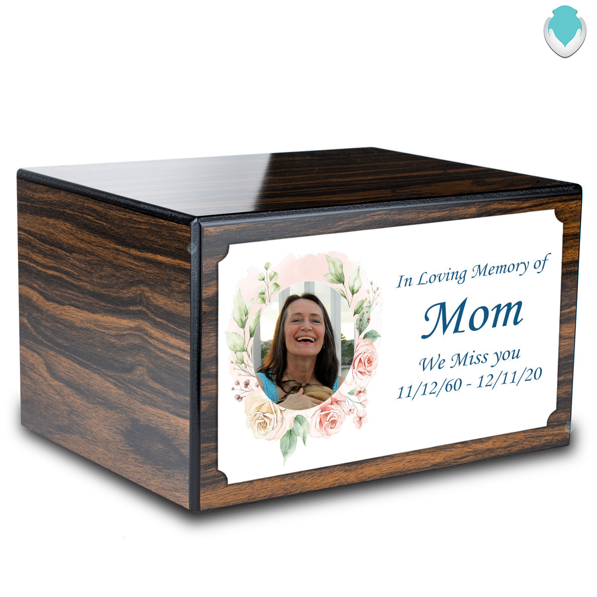 custom printed heritage espresso photo frame wood box cremation urn custom printed heritage espresso photo frame wood box cremation urn