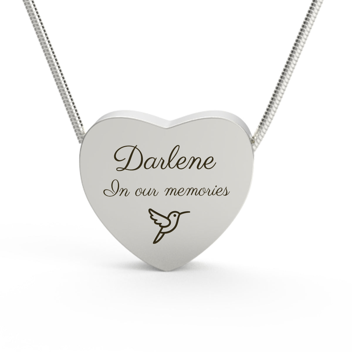 custom engraved memorial silver heart pendant custom engraved memorial silver heart pendant