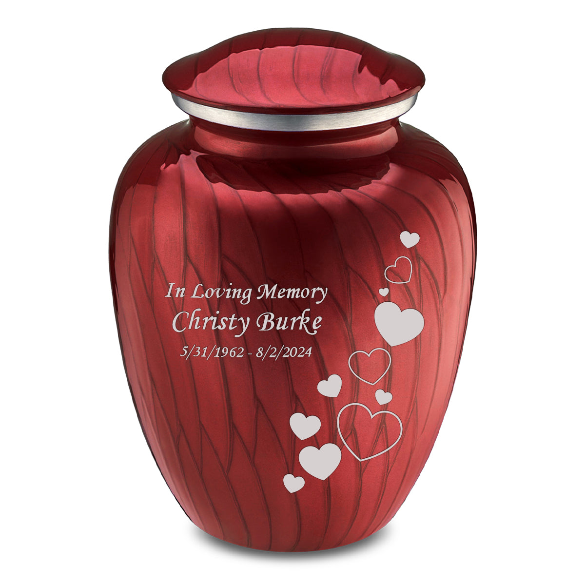 adult embrace pearl candy red floating heart cremation urn adult embrace pearl candy red floating heart cremation urn