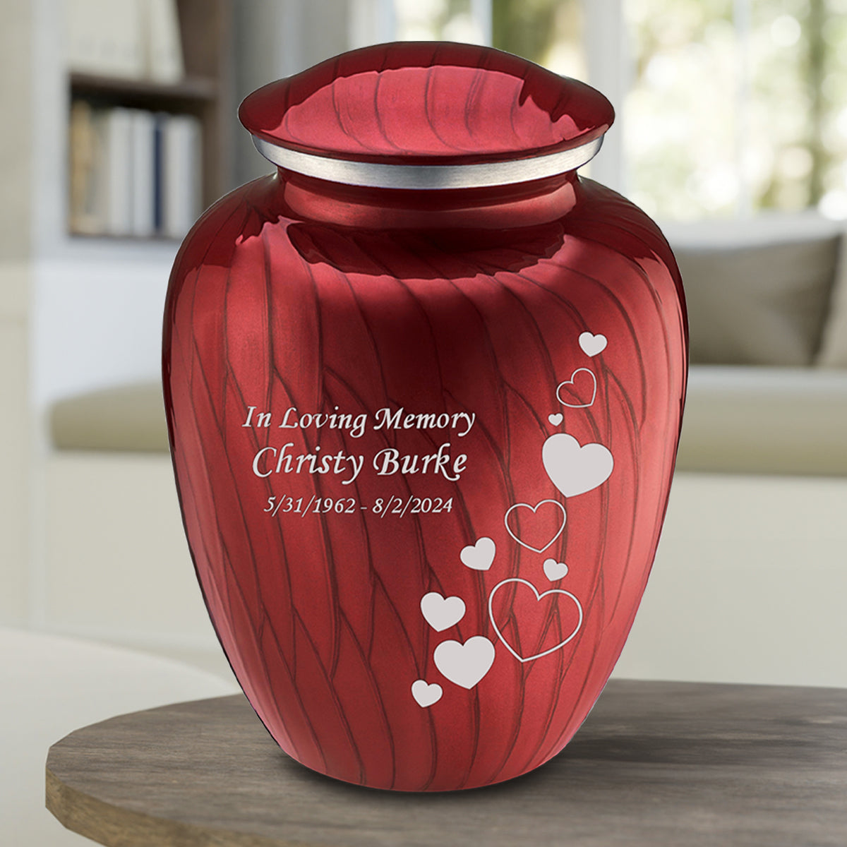 adult embrace pearl candy red floating heart cremation urn adult embrace pearl candy red floating heart cremation urn