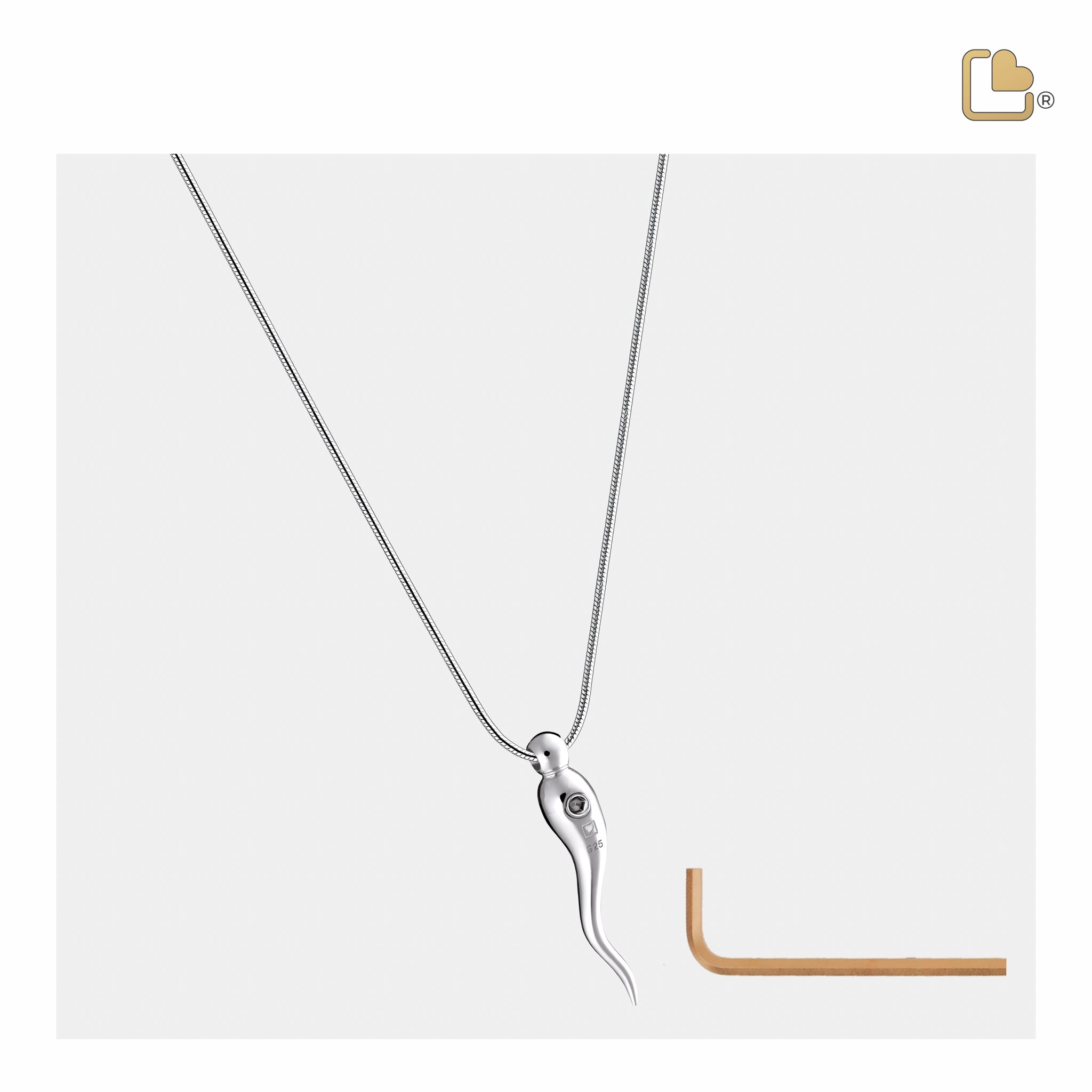 italian horn sterling silver cremation pendant italian horn sterling silver cremation pendant