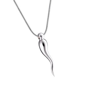 italian horn sterling silver cremation pendant